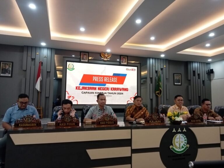 konferensi Pers Capaian Kinerja Kejaksaan Negri Karawang sepanjang tahun 2024