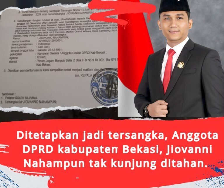 Ditetapkan jadi tersangka, anggota DPRD kabupaten Bekasi, JN tak kunjung ditahan