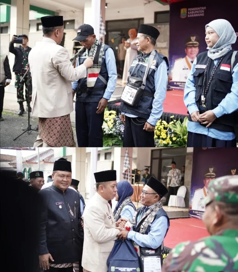 Bupati Aep Lepas Keberangkatan Perdana Jamaah Haji Karawang Tahun 2025