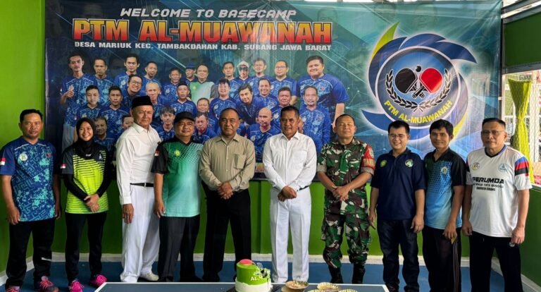 Danramil 0510/Binong, Hadiri Peresmian GOR PTM Al Muawanah di Tambakdahan