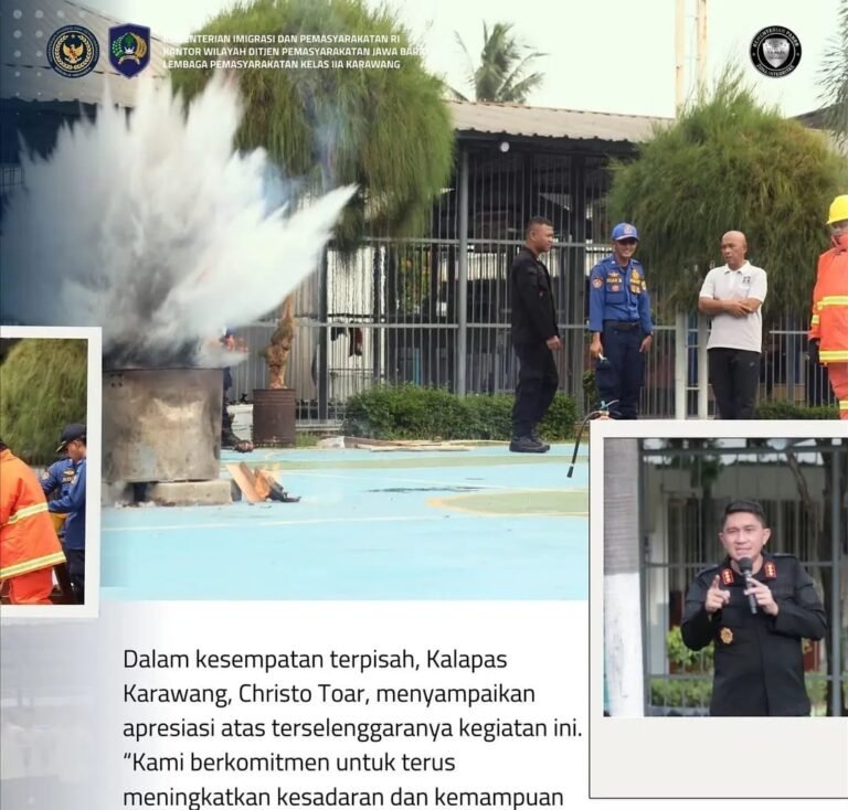 Antisipasi Bencana, Lapas Karawang Latih Petugas dan Warga Binaan Tangani Kebakaran