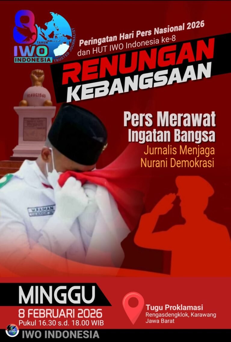 HPN 2026 dan HUT ke-8 IWO Indonesia, Momentum Perkuat Nurani Demokrasi