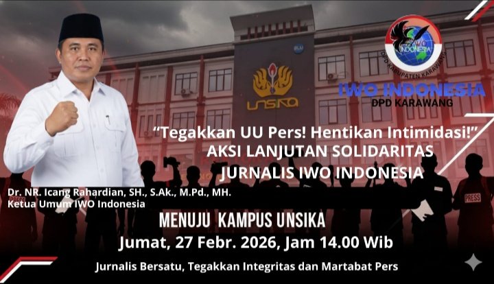 Jurnalis Diduga Diintimidasi, IWO Indonesia Ambil Tegas Lewat Aksi Lanjutan Nasional