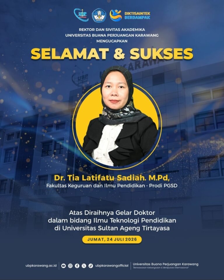 UBP Karawang Bangga Dosen PGSD Resmi Sandang Gelar Doktor Pendidikan